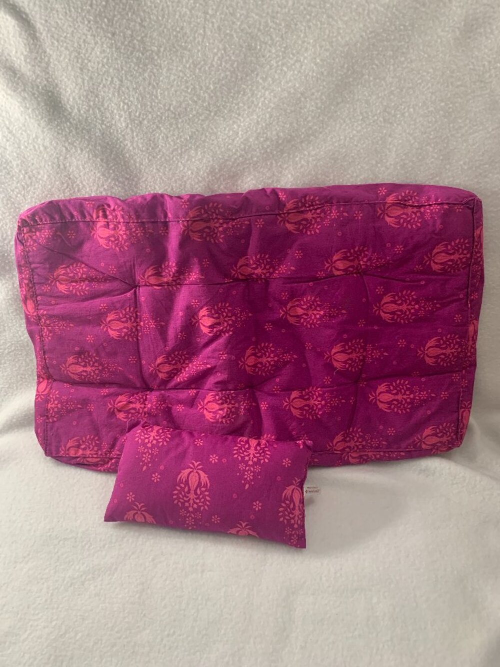 American Girl Doll Julie Albright Mattress Pillow Groovy Canopy Bed Bedding EUC